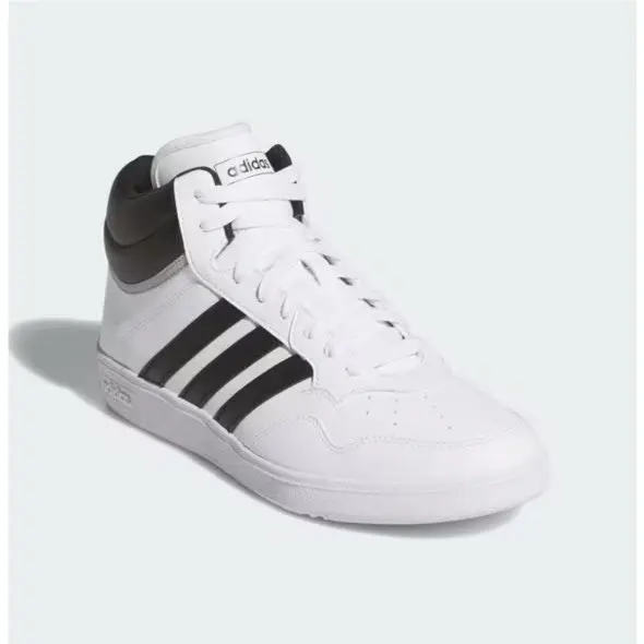 Adidas Mens Hoops 4.0 Mid High Top Sneakers Black White US 7 1/2 UK 7