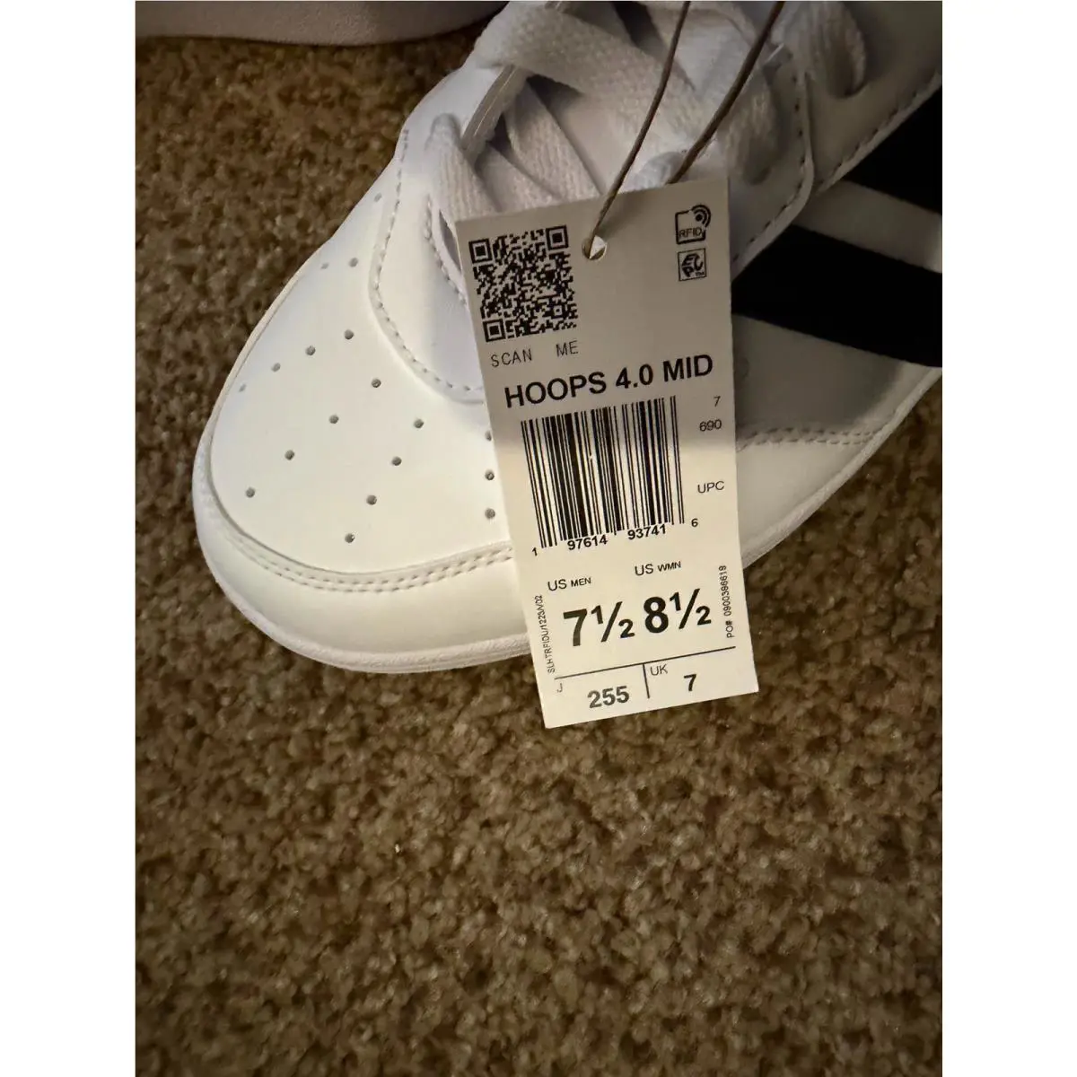 Adidas shoes - adidas Hoops - Hoops - JQ9993 - White (UPC: 0197614937416) 5