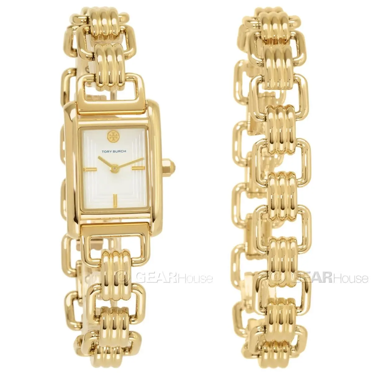 Eleanor Double Wrap Womens Watch Gold Stainless Steel Chain 3-in-1 by Tory Burch