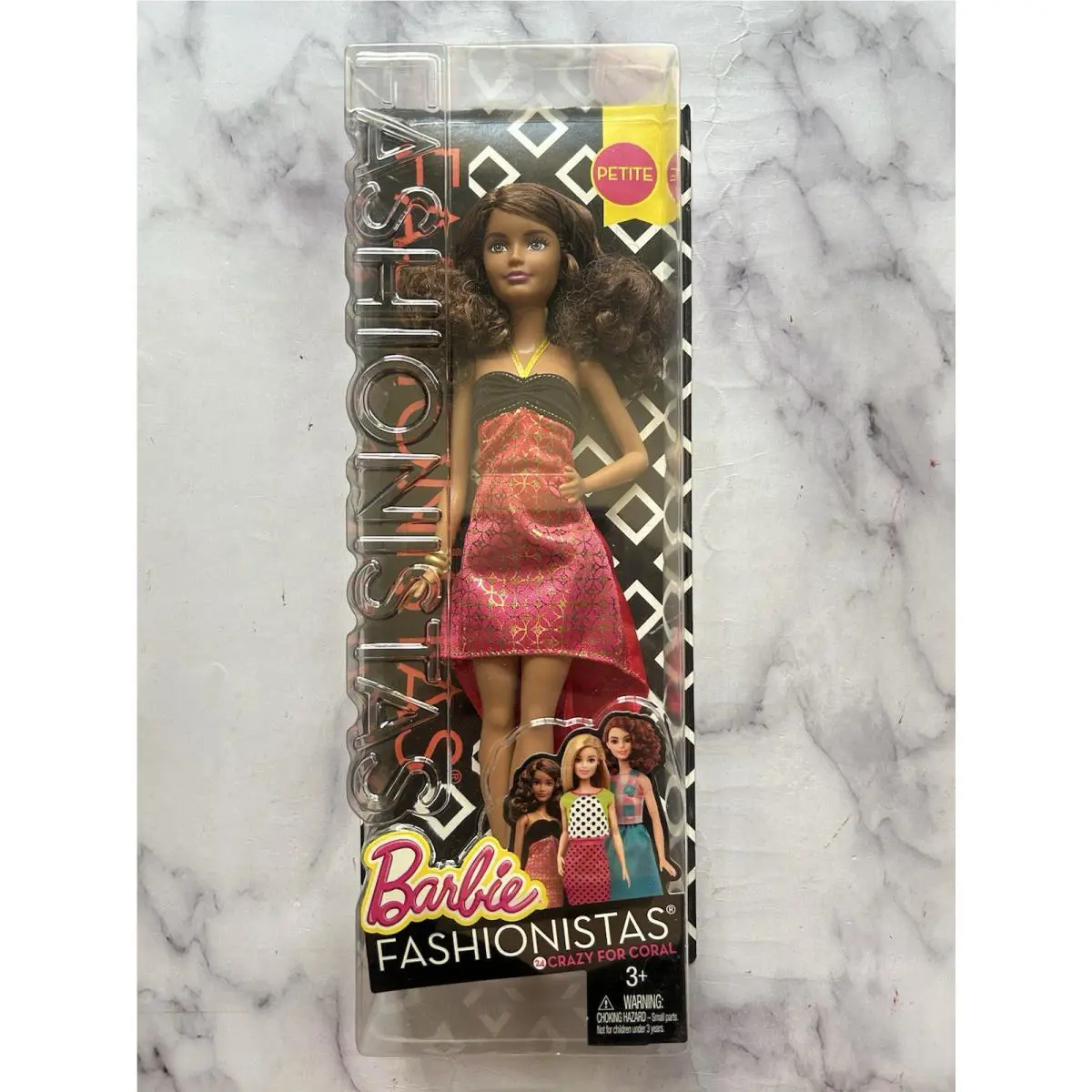 Mattel 2015 Barbie Fashionistas Petite 24 Crazy For Coral Doll DMF26
