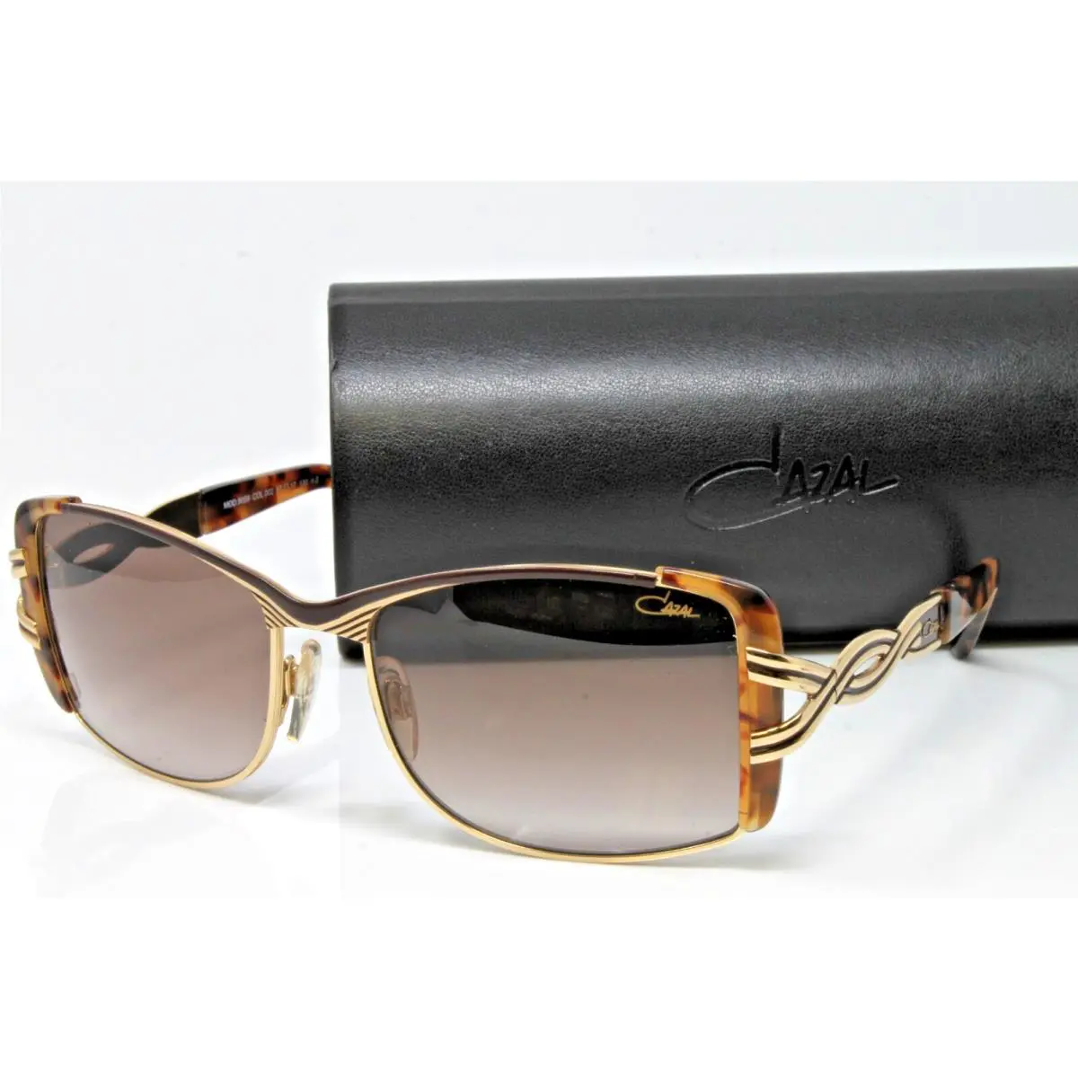 Cazal Sunglasses Men`s Brown Tortoise Gold 57mm Brown Gradient Lens CZ9059-002
