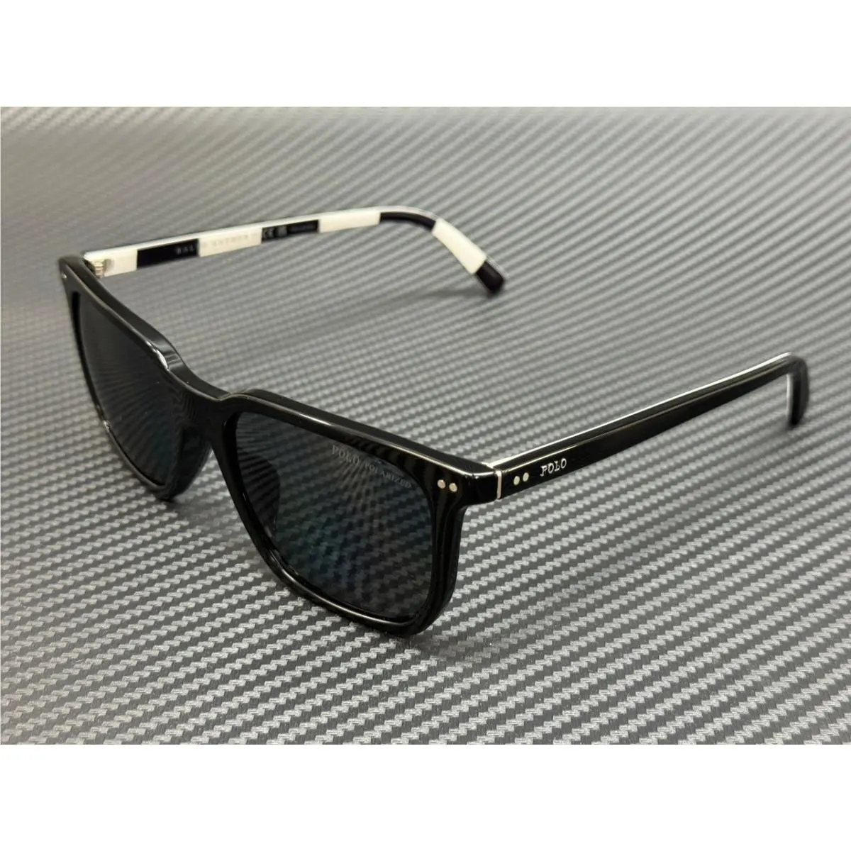 Polo Ralph Lauren PH4224U 500181 Black Grey Polarized Men`s 55 mm Sunglasses