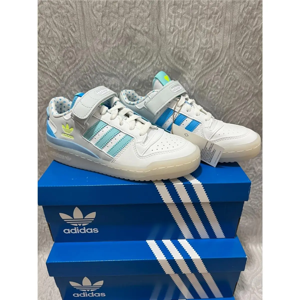 Adidas shoes - White/Sky rush (UPC: 195734924224) 0