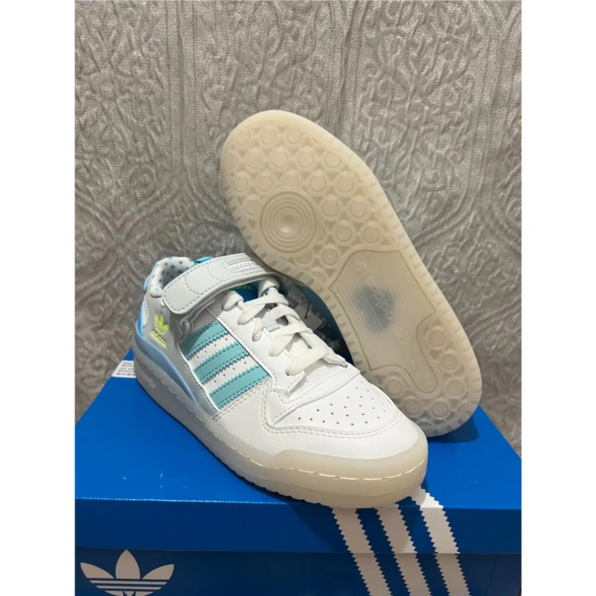 Adidas shoes - White/Sky rush (UPC: 195734924224) 1