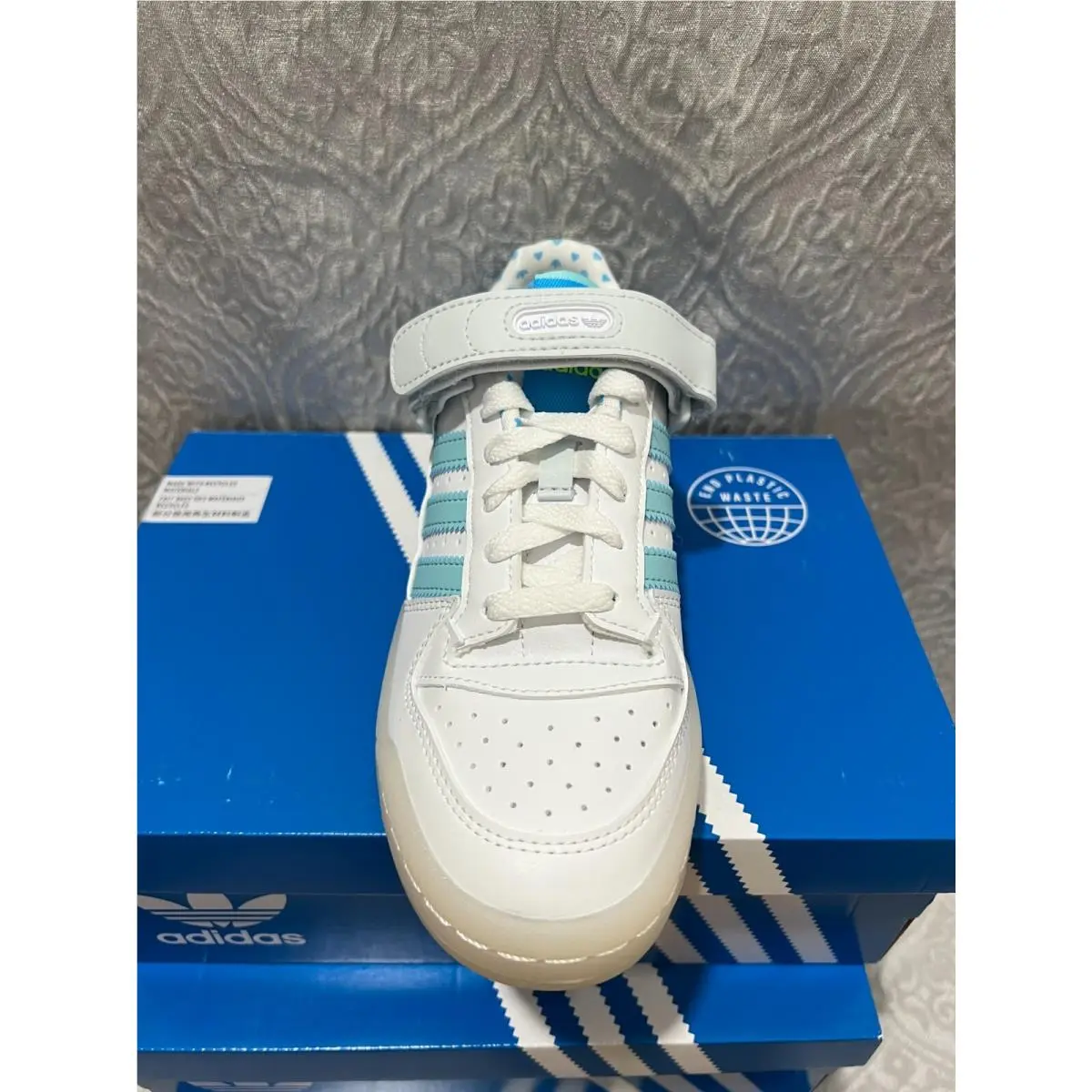 Adidas shoes - White/Sky rush (UPC: 195734924224) 2