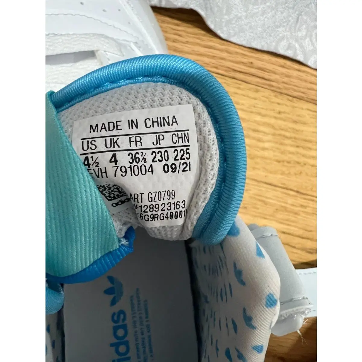 Adidas shoes - White/Sky rush (UPC: 195734924224) 5