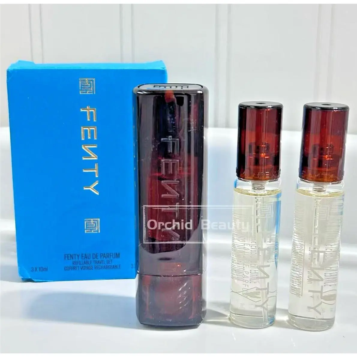 3PC Fenty Eau de Parfum Women Refillable Spray Travel Set 3x 10ml/0.33oz