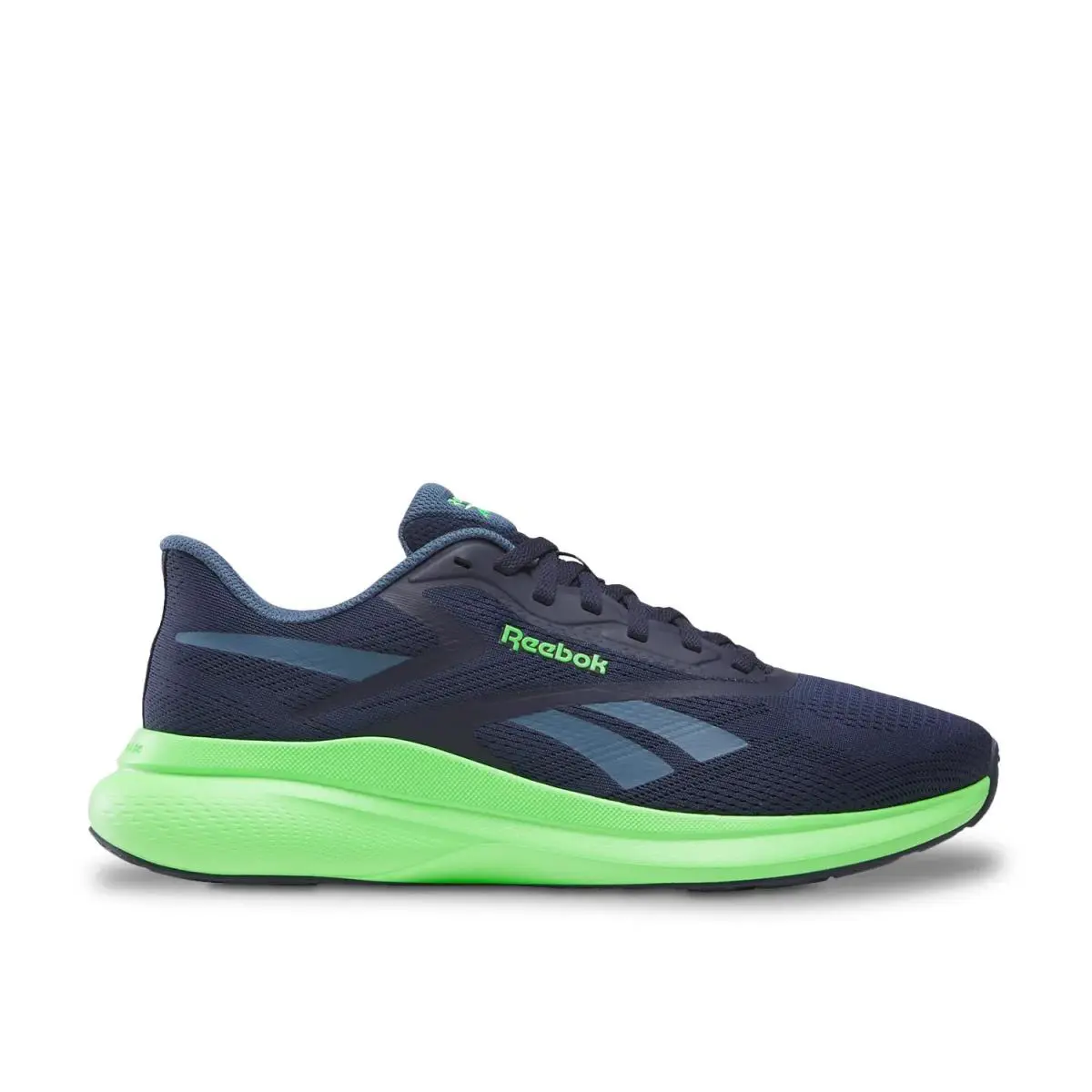 Man`s Athleisure Reebok Energen Run 5 Running Shoe - Blue/Neon Green