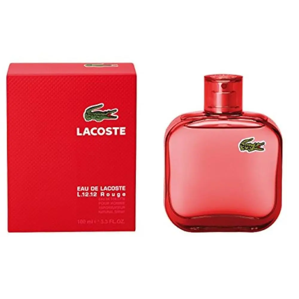 Men Eau De Lacoste L.12.12 Rouge Energetic 3.3 /3.4OZ 100ml Edt Spray /