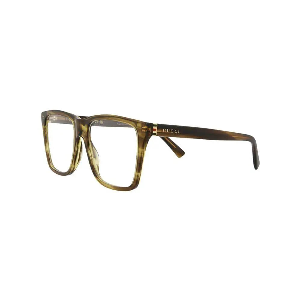 Gucci Unisex Web Square 54mm Eyeglasses Frames Havana GG0452O-004 - Frame: Havana