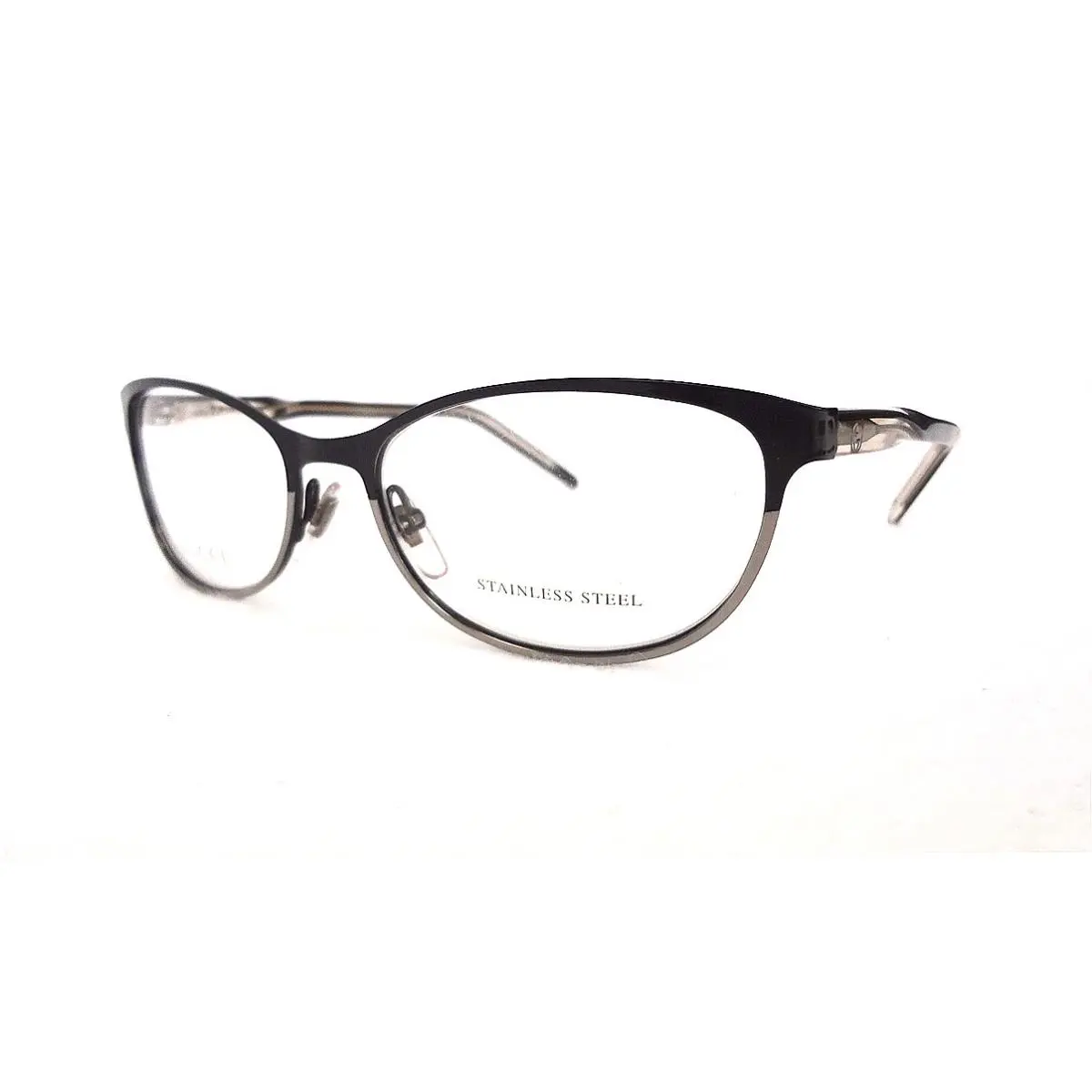 Gucci Women`s Frame Glasses GG4256 4SQ Black/beige Stainless Steel Italy-new