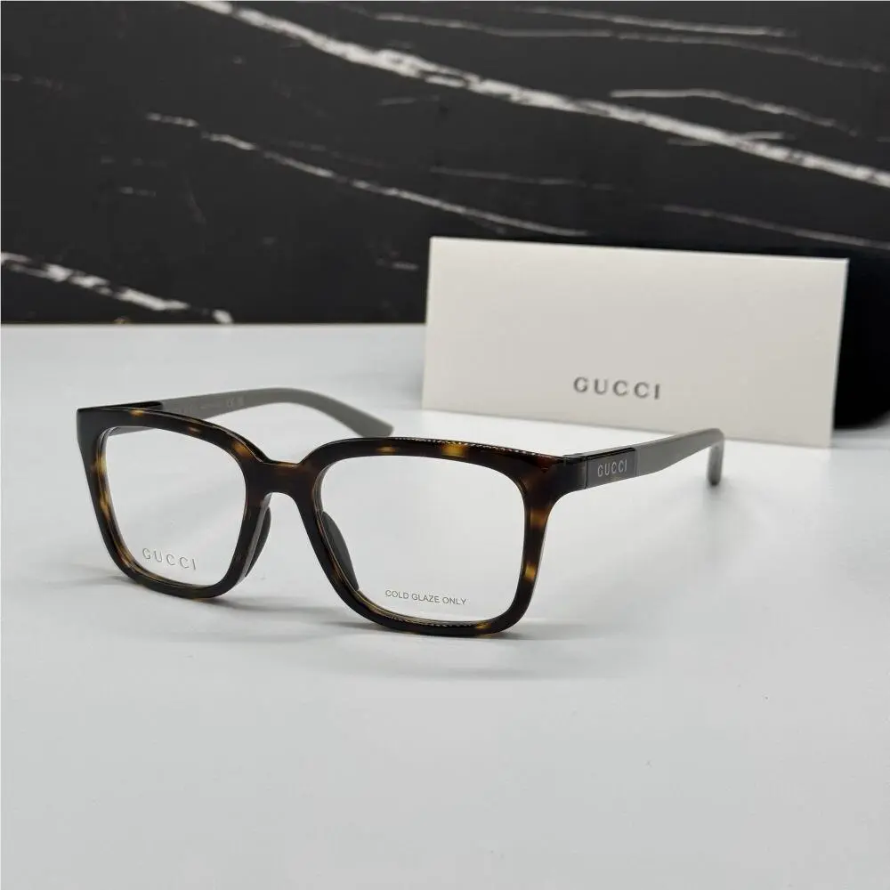 GG1738O 002  Eyeglasses Havana/grey Men Eyewear  by Gucci