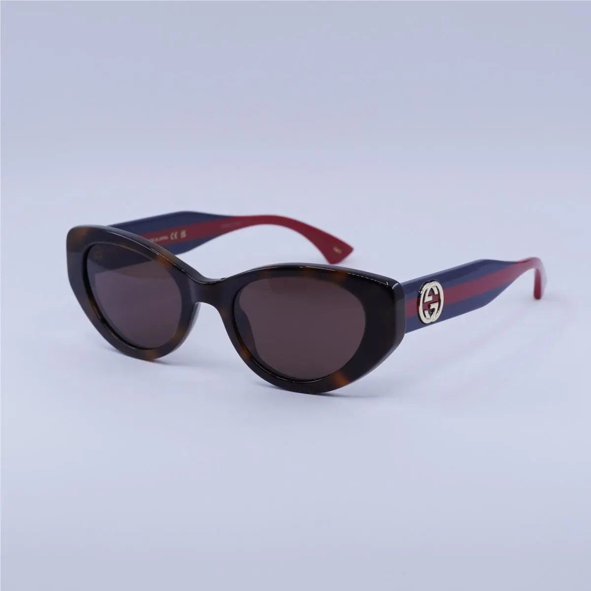 Gucci GG1862S 002 Shiny Havana/blue/red/brown 52-21-145 Sunglasses
