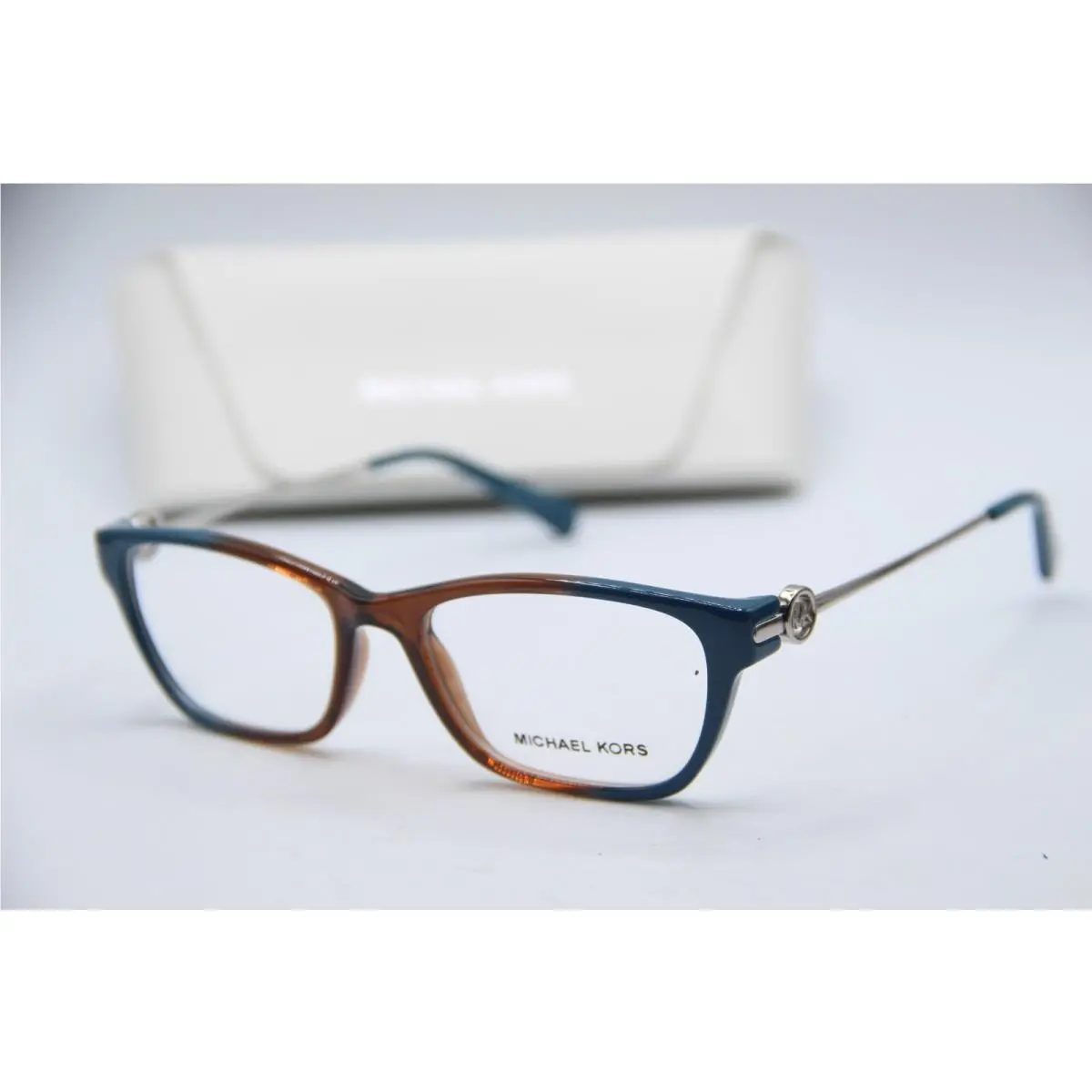 Michael Kors MK8005 Dear Valley 3007 Brown Blue Eyeglasses W/case 50-16