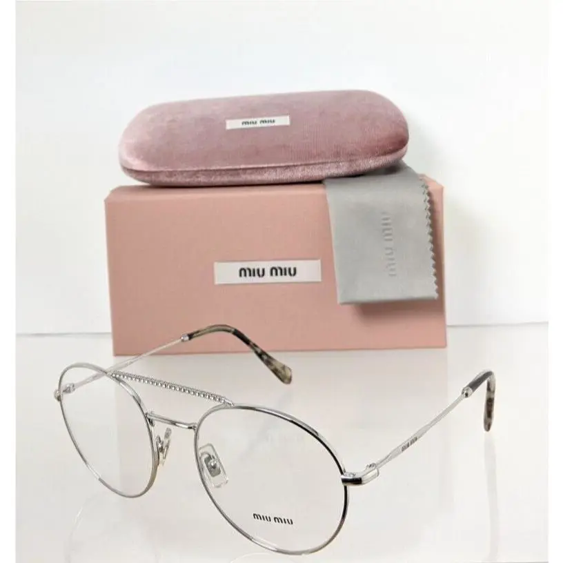 Miu Miu Eyeglasses Vmu 51R 1BC - 1O1 Silver 52mm Frame