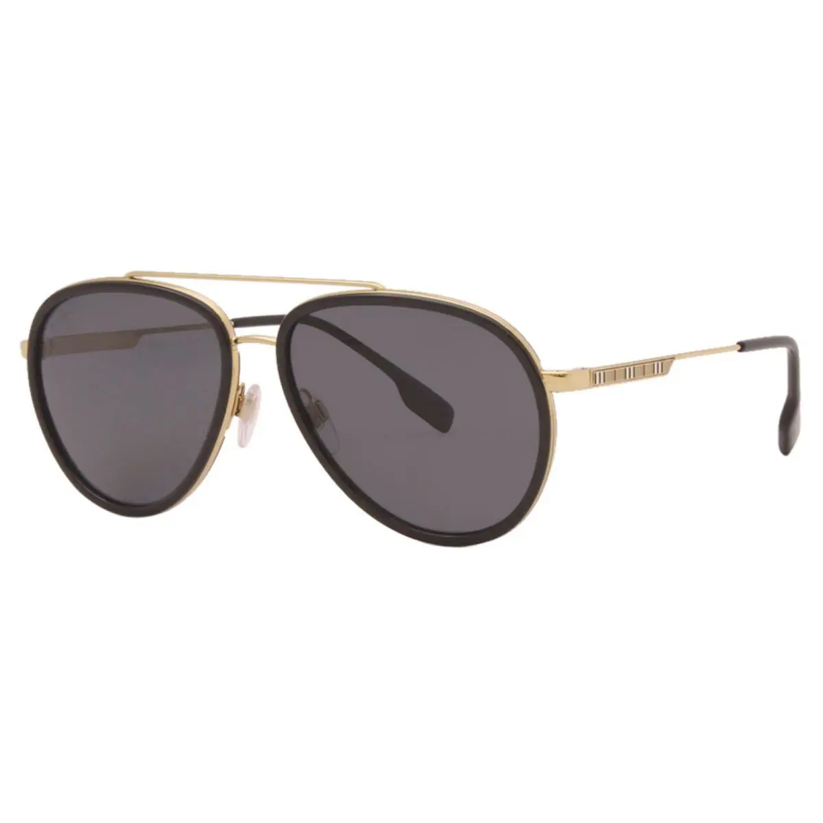 Burberry Oliver B-3125 1017/81 Sunglasses Men`s Gold/dark Grey Polarized Lenses