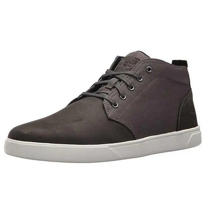 Timberland Youth 13 Groveton Ltt Chukka Leather Fabric Sneaker Black Fast D47