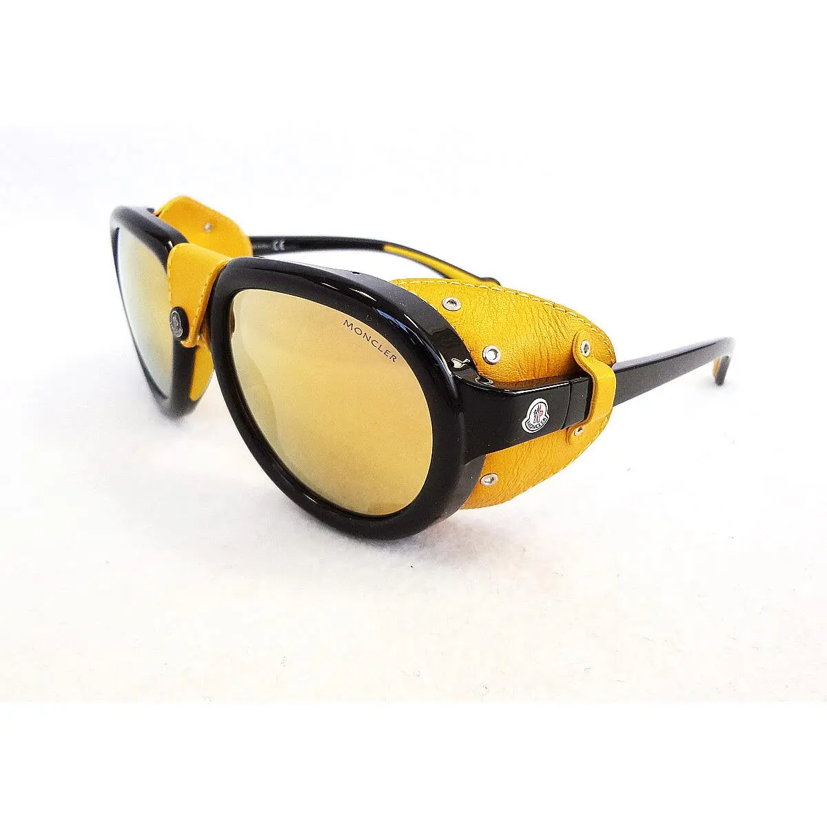 Moncler Sunglasses ML0090 01C 140 Black/yellow Made IN Italy