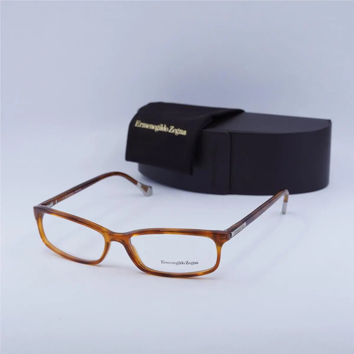 Ermenegildo Zegna VZ3538 0711 Shiny Havana 56mm Eyeglasses