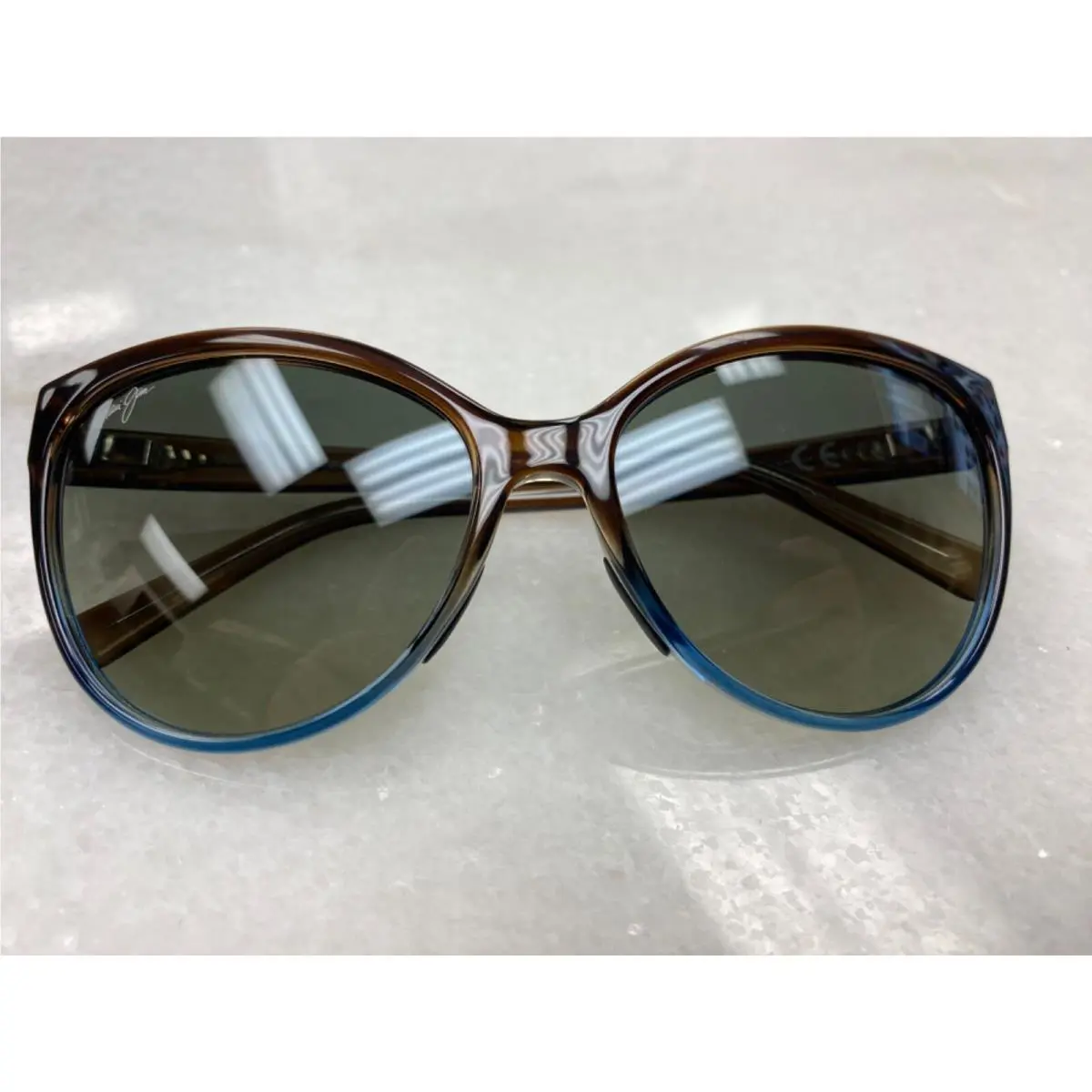 Maui Jim MJ537-01F Olu`olu - Trans Dark Choc W/blue - Neutral Grey