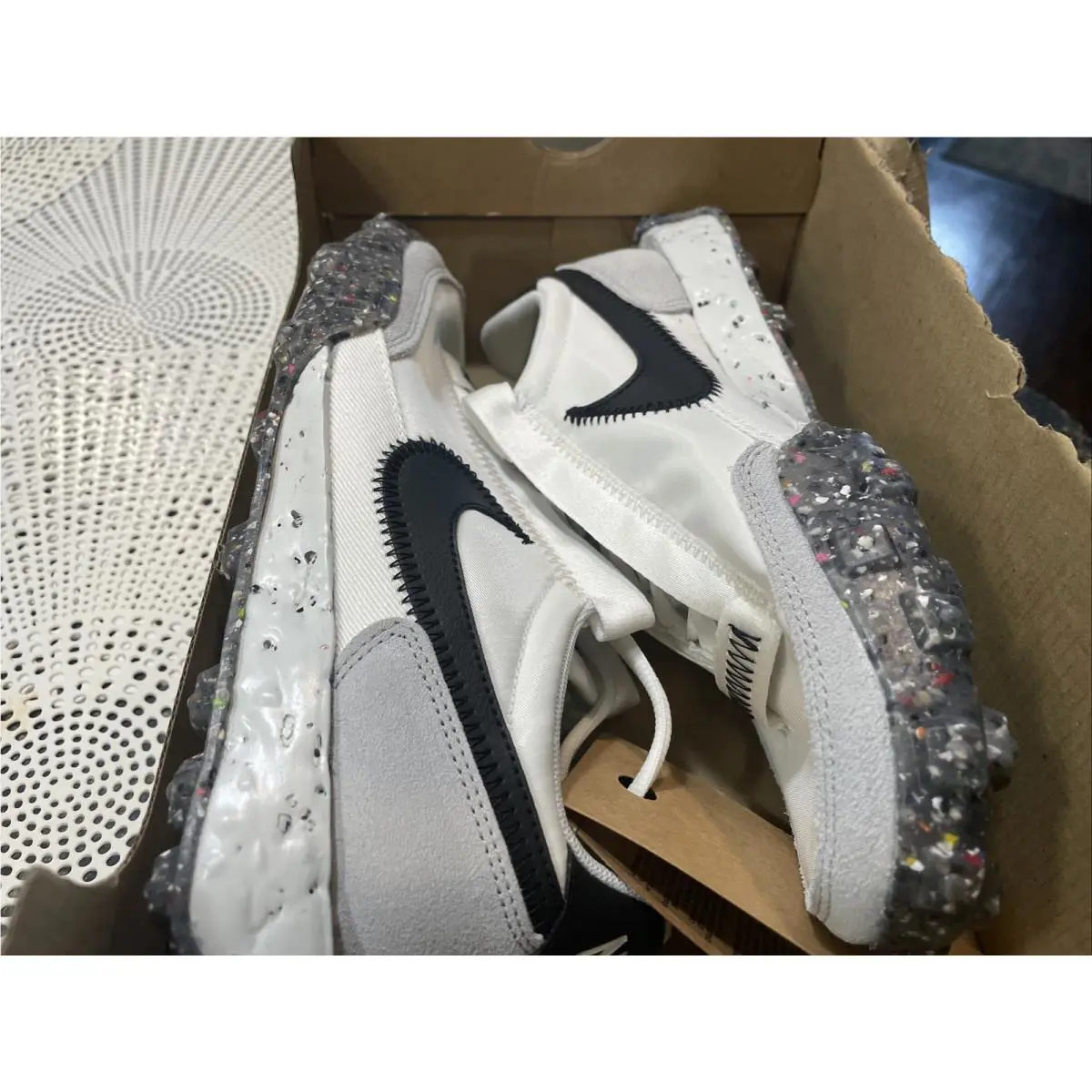Nike shoes - Nike Waffle Racer Crater - Waffle Racer Crater - CT1983-104 - Black White 9