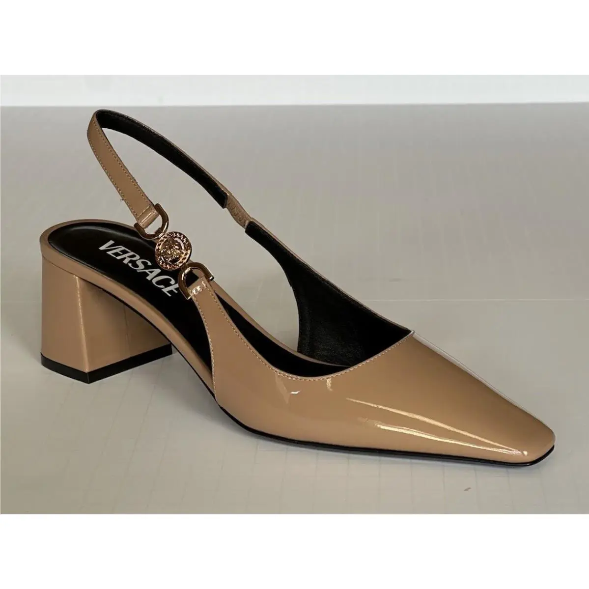 Versace Sling Back Women’s Leather Shoes Blush 6 US 36 Eu 1013740 IT