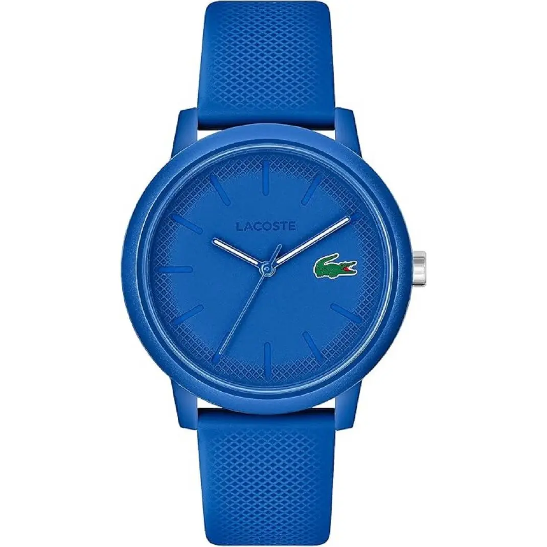 Lacoste 2011279 12.12 Blue Dial Blue Silicone Strap Mens Watch