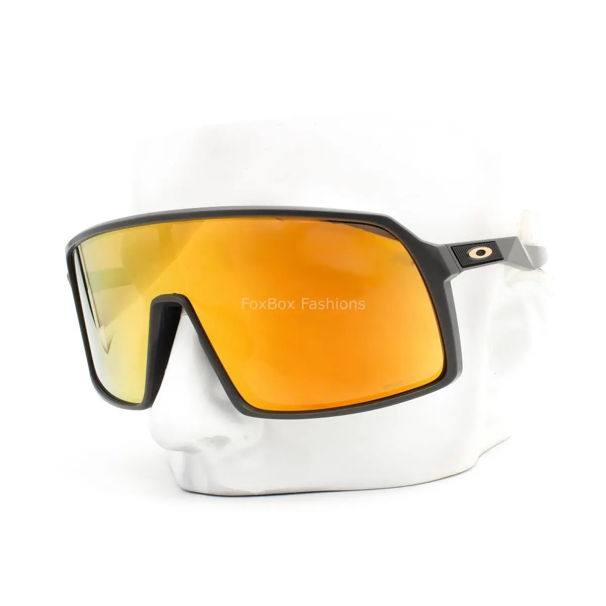Oakley Sutro Shield Sunglasses OO9406-0537 Matte Carbon Prizm 24K Gold W/case - Frame: Matte Carbon, Lens: Gold, Logo: Gold