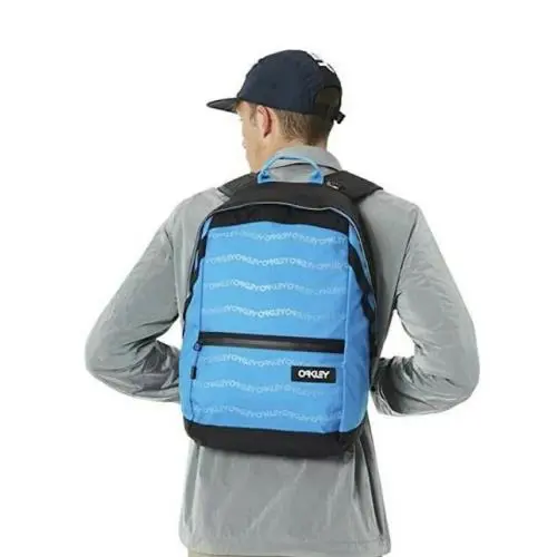Cordura FS Allover Logo Backpack Electric Blue/ Black School-travel Bag by Oakley