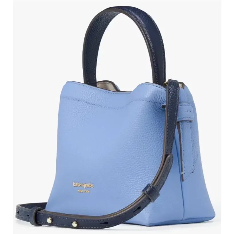 Knott Mini Crossbody Tote Bag Blue Leather Purse KG103 by Kate Spade