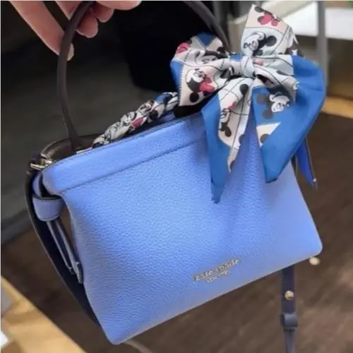 Knott Mini Crossbody Tote Bag Blue Leather Purse KG103 by Kate Spade