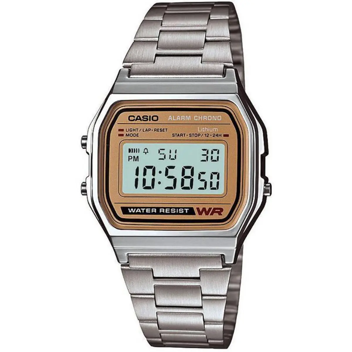Casio A158WEA-9 Men`s Classic Digital Metal Band Watch