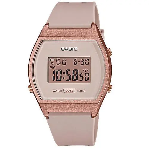 Casio LW-204-4ACF 35.9mm Rose Gold Resin Case with Pink Plastc Band