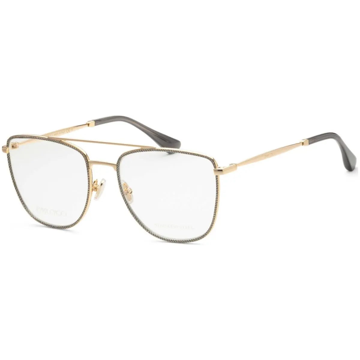 Jimmy Choo Women`s 53mm Gold Glitter Grey Opticals JC250-0W8Q-00