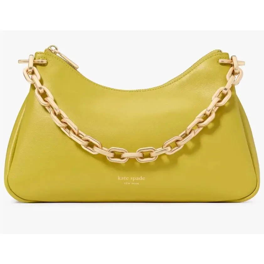 Kate Spade Grace Chain Shoulder Bag Yellow Leather Purse KI421 Retail