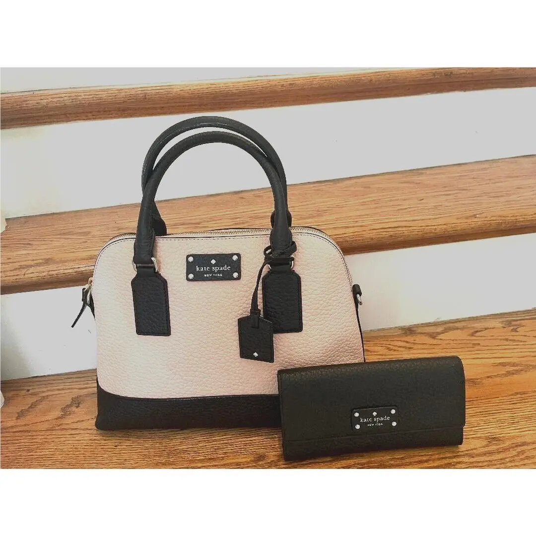 Kate Spade Small Rachel Bag Purse Sandra Wallet Bay Street Black Vellum