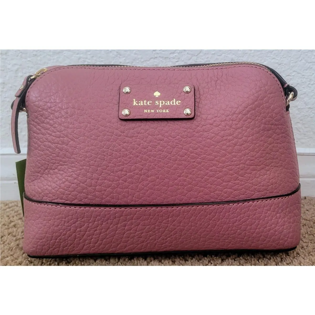 Kate Spade Cross Body Cow Leather Bag Mauve