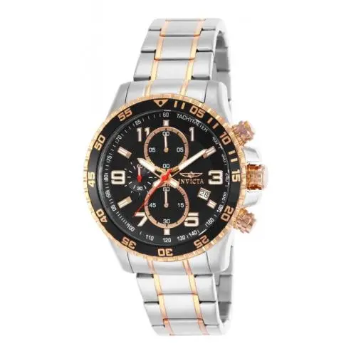 Invicta Men`s 14877 Specialty Chronograph Black Textured Dial Stainless Watch