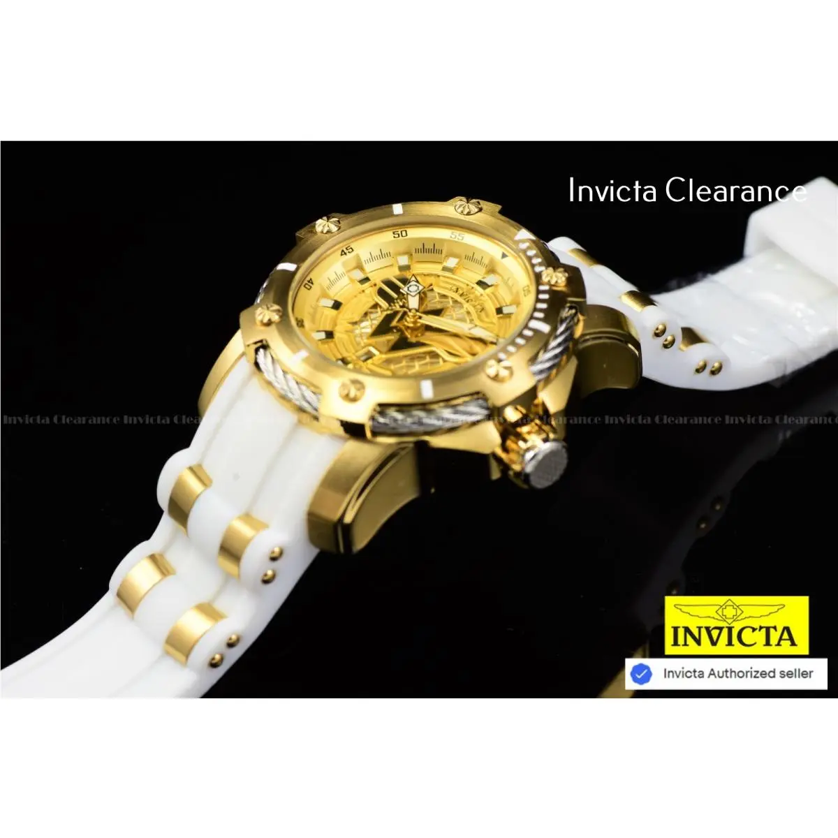 Extreme Rare  Women`s DC Comics Wonder Woman Yellow Gold Plated SS Watch by Invicta