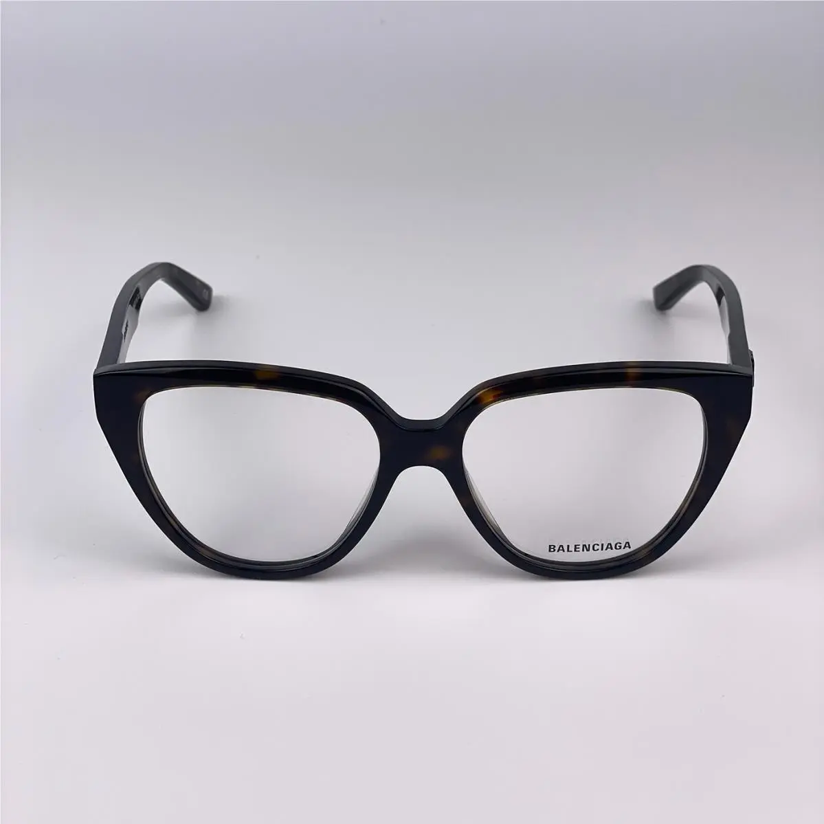 Women Eyeglasses Dark Havana Demo Cat Eye Everyday BB0129O 005 by Balenciaga