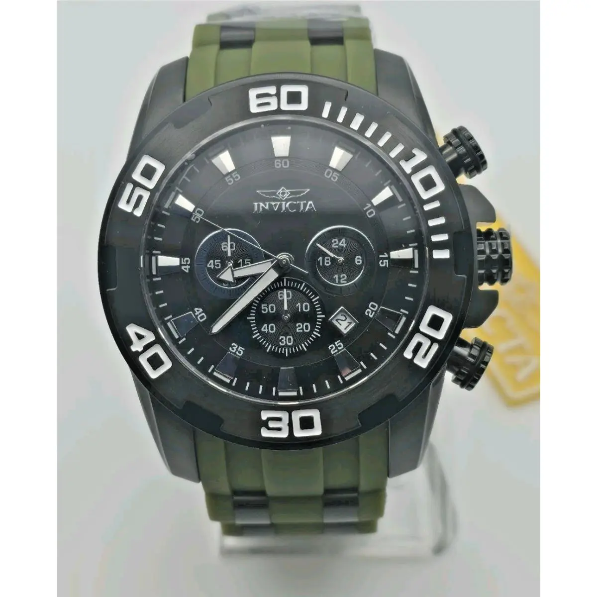 Invicta Pro Diver Scuba 50mm Black Green Strap Men’s Watch 35399
