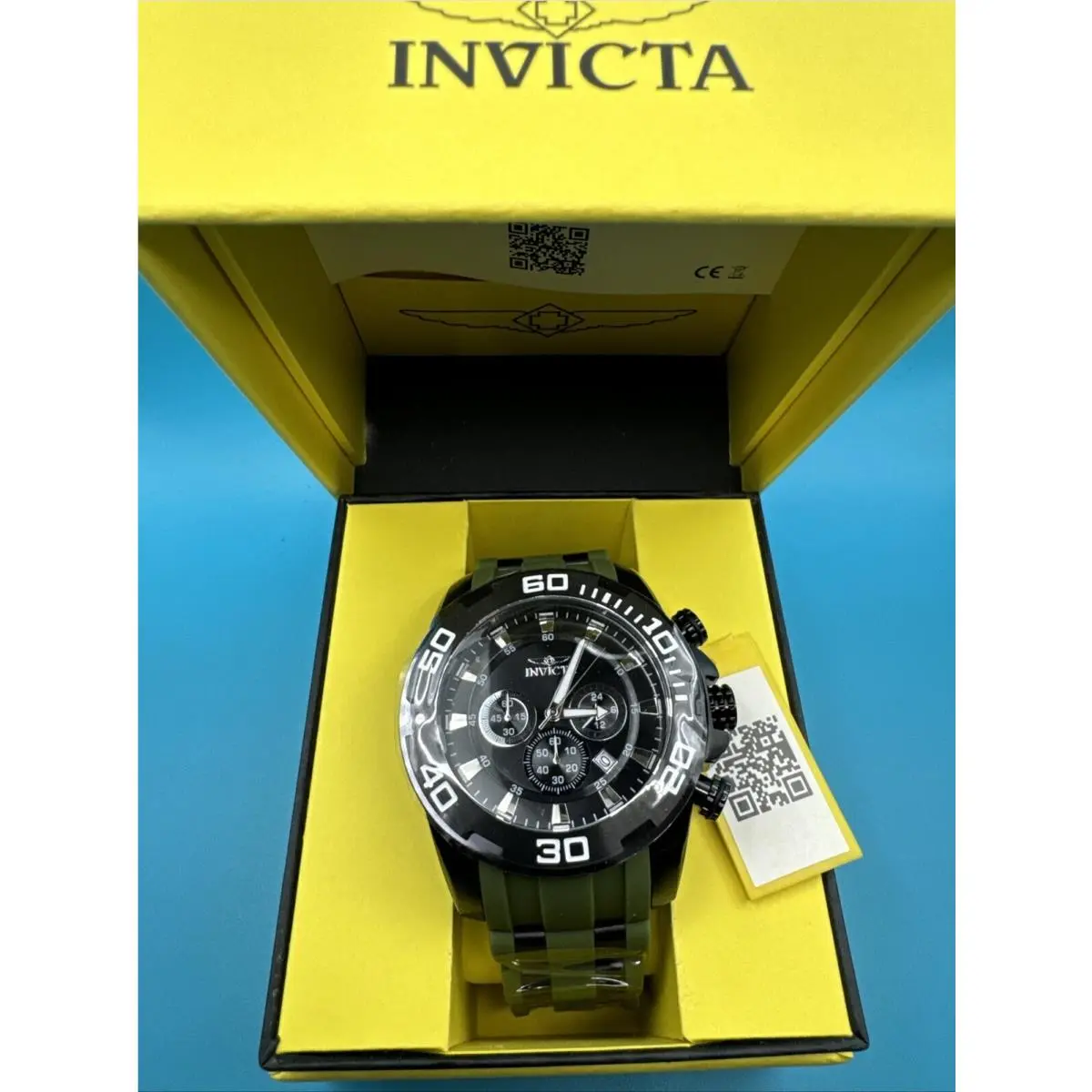 Invicta 35399 Pro Diver Scuba 50mm Black Green Strap Men’s Watch