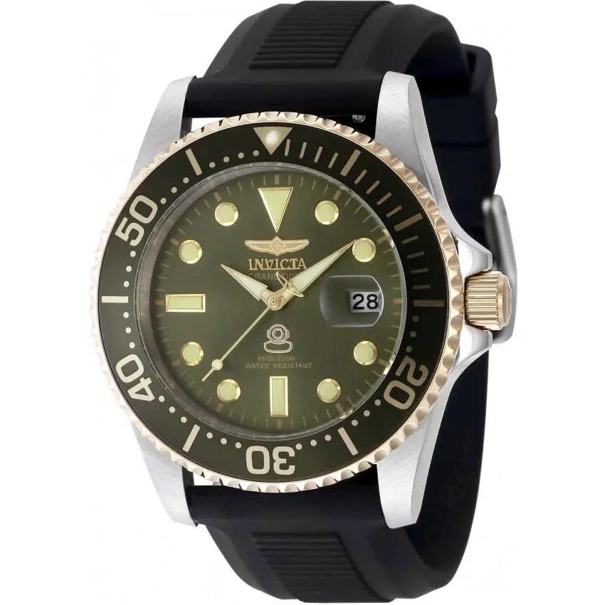 Invicta Men`s 48217 Pro Diver Quartz 3 Hand Military Green Dial Watch