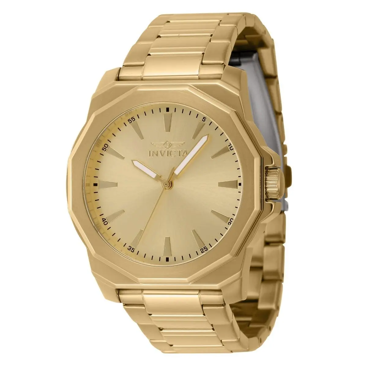46840 Speedway Dominus Men`s Watch 42mm Quartz Gold Dial 30m WR by Invicta