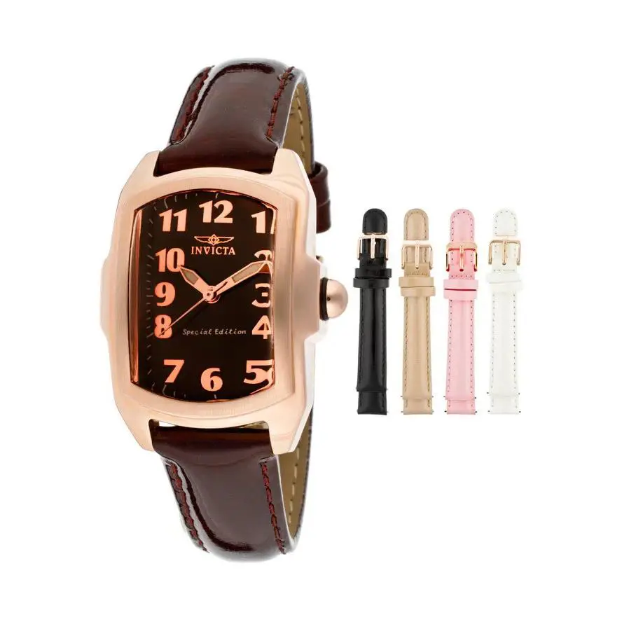 Invicta 12633 Baby Lupah Special Edition Leather Strap Rose Gold Women`s Watch