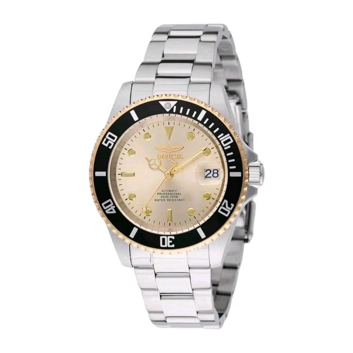 Invicta Pro Diver Champagne Dial Silver Automatic NH35A Men`s Watch 49317