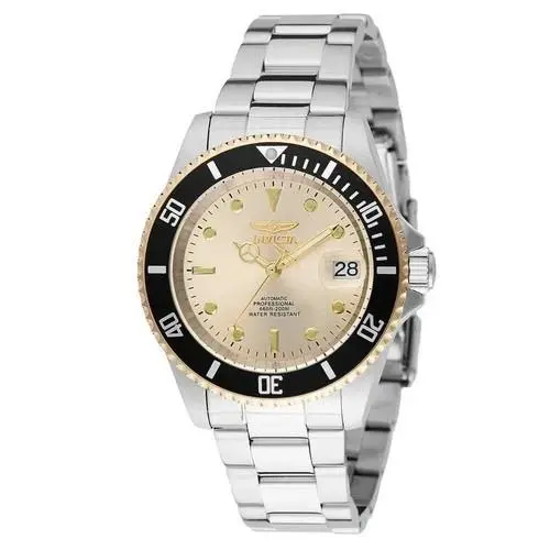 Pro Diver 40mm Champagne Dial Silver Automatic NH35A Men`s Watch 49317 by Invicta