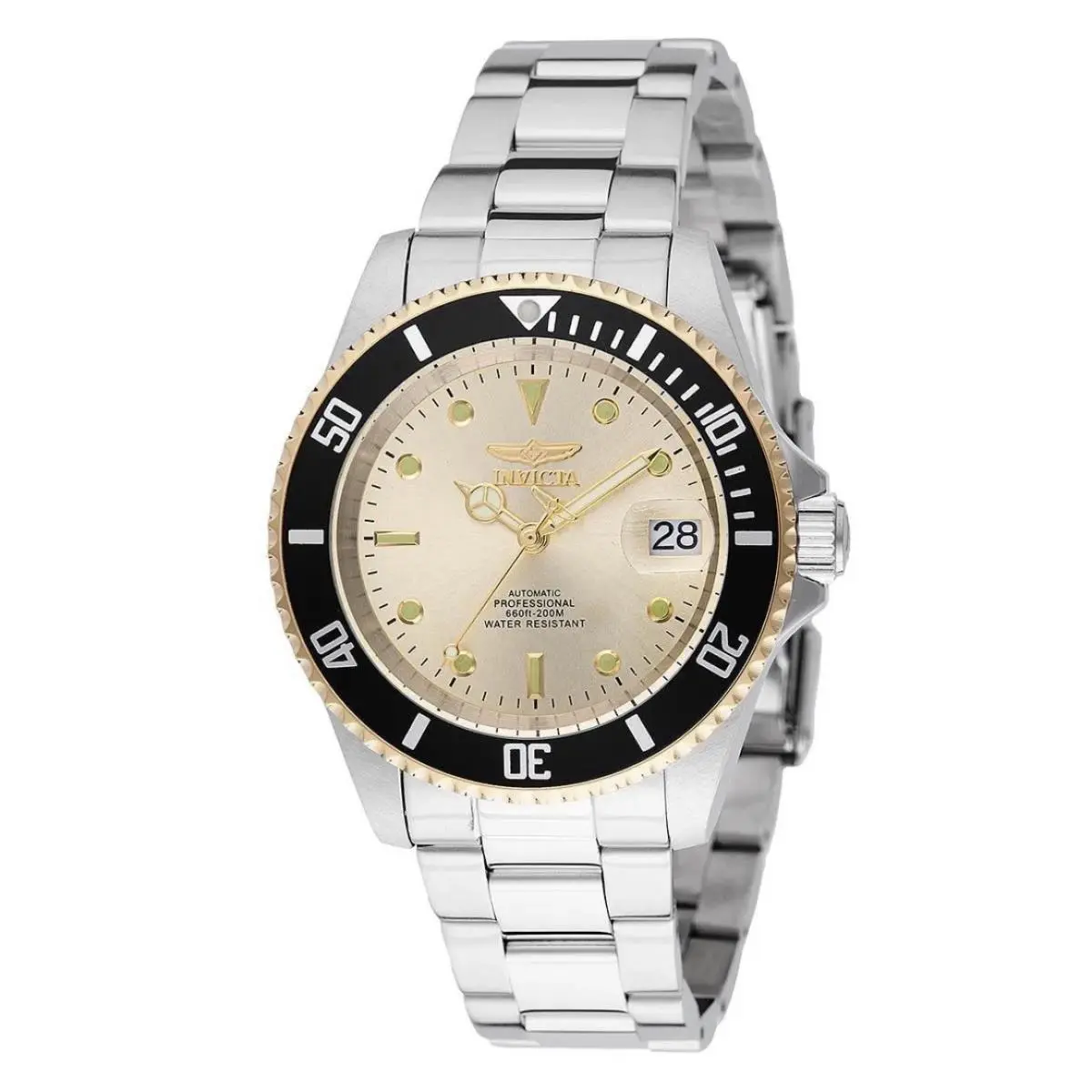 Pro Diver Automatic Men’s Watch 40mm Champagne Dial Silver NH35A 49317 by Invicta