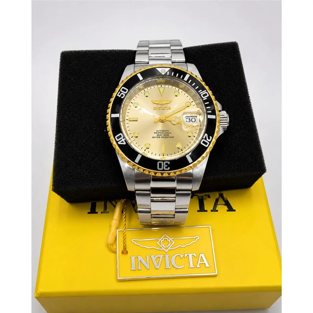 Invicta Pro Diver Automatic 49317 NH35A Champagne Dial 200M Men`s Watch