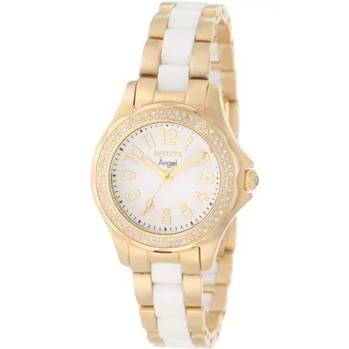 Invicta 1780 Women`s Angel Diamond Accented Stainless Ceramic Bracelet Watch